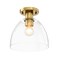 Designers Fountain Indigo 10 in. 1-Light Brushed Gold Modern Semi Flush Mount with Clear Glass Shade for Bedrooms D312M-SF-BG - alternate 5